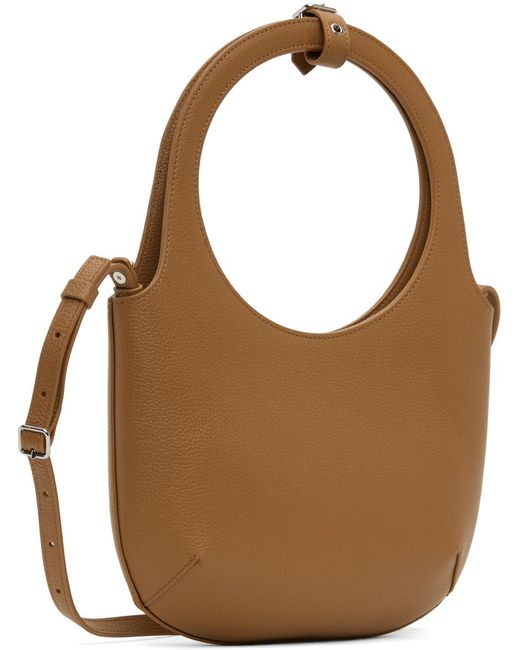Courreges Brown Holy Grained Leather Bag
