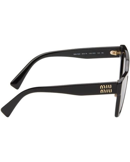 Miu Miu Black Cat-Eye Sunglasses
