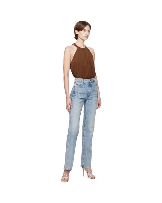 Khaite Blue Danielle Stretch Jeans