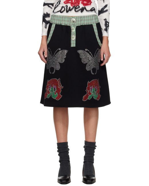 Chopova Lowena Black Quimby Midi Skirt