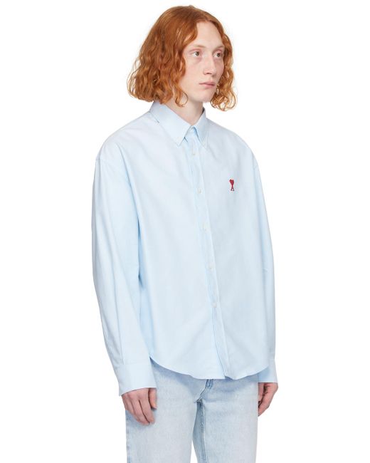AMI Blue Boxy-fit Shirt for men