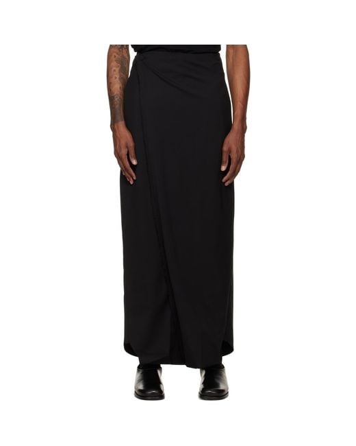 Kiko Kostadinov Black Cursus Drape Trousers for men