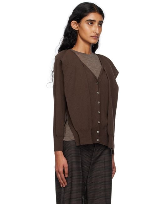 OPEN YY Black Sleeve Layered Cardigan