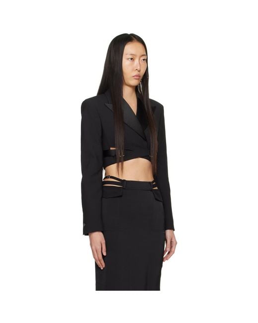 Dion Lee Black Interlock Tuxedo Blazer