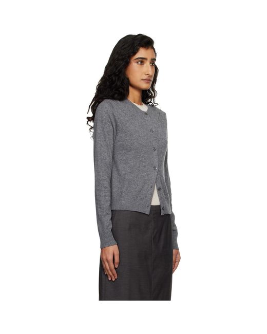 DUNST Black Essential Crewneck Knit Cardigan