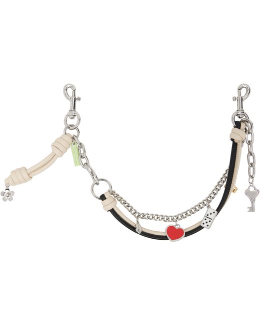 Marc Jacobs Black 'The Mini Icon Chain' Bag Charm