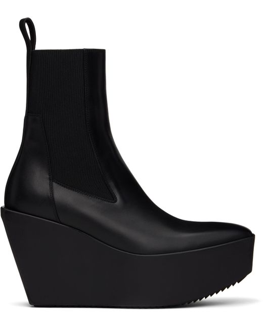 メンズ Rick Owens ブラック Hollywood Sliver プラットフォーム