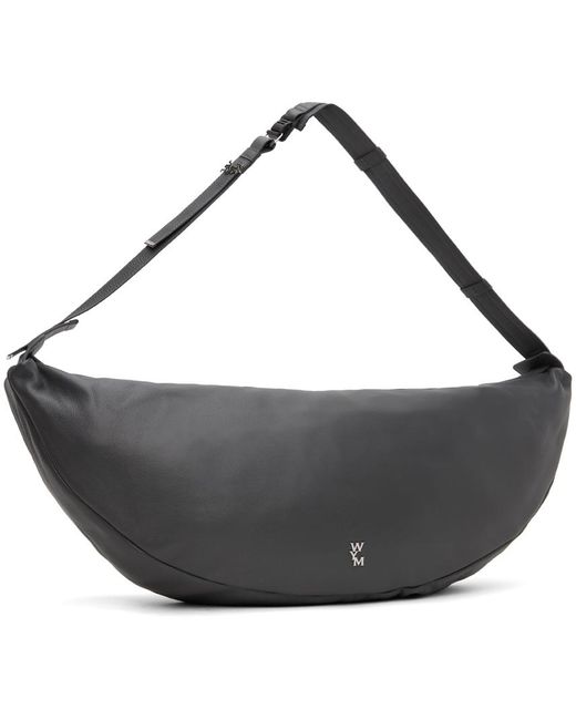 Wooyoungmi Black Large Moon Bag for men