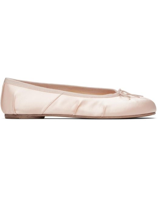 Maison Margiela Black Tabi Satin Ballerina Flats