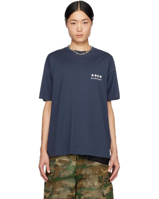 Givenchy Blue Navy 4g T-shirt for men