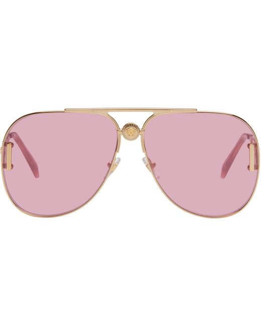 Versace Black Medusa '95 Pilot Sunglasses