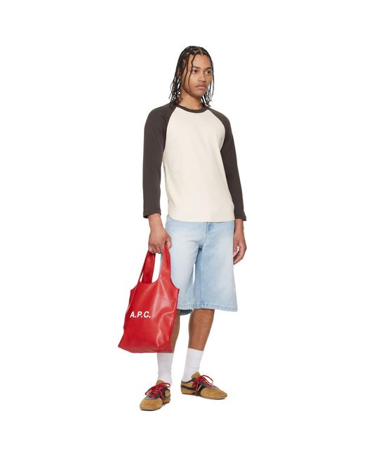 A.P.C. Red Ninon Small Tote for men