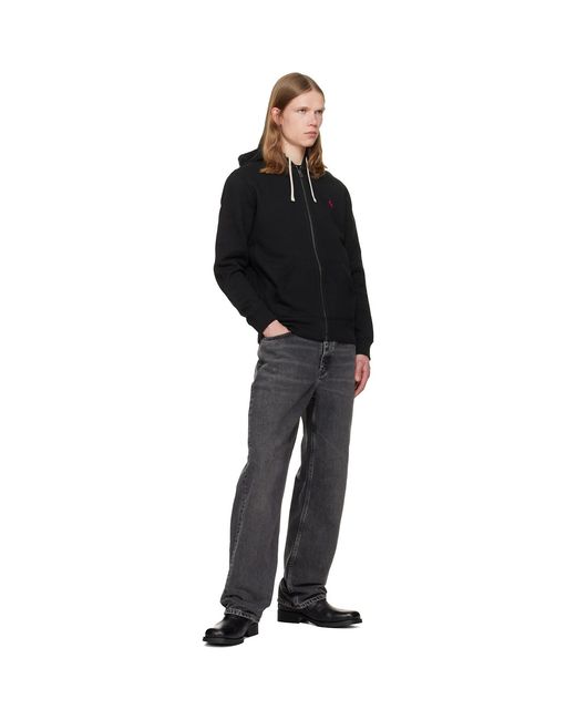 Polo Ralph Lauren Black Fleece Full-Zip Hoodie for men