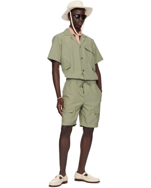 Chemise kaki à col classique ouvert Oas pour homme en coloris Green