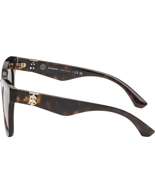Burberry Black Tortoiseshell Cat-Eye Sunglasses