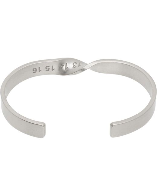 Maison Margiela Twisted Number Logo Bracelet in Black for