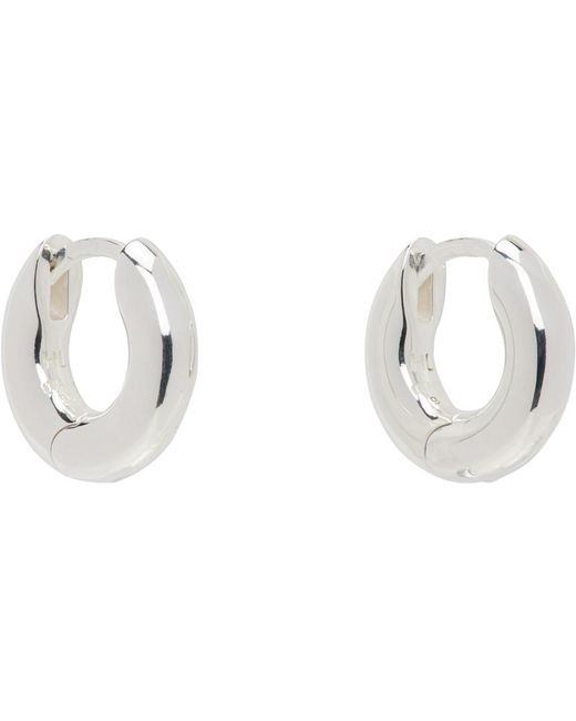 Boucles d'oreilles à anneau argentées Hatton Labs pour homme en coloris Black