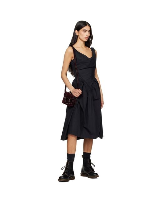 Dr. Martens Black Burgundy 7 Inch Faux-Leather Crossbody Bag