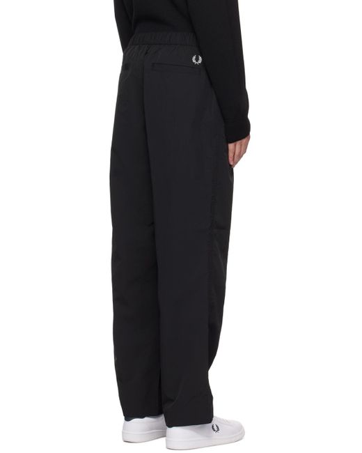 メンズ Fred Perry F Perry ドローストリング トラックパンツ Black