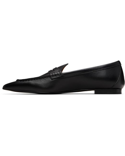 R13 Black Pointed Toe Loafers
