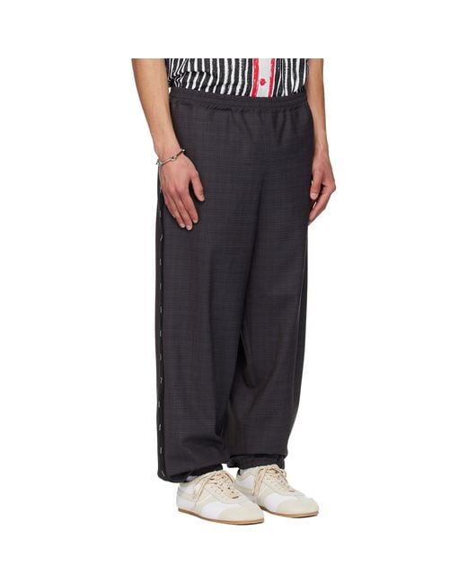 Moschino Black Logo Tape Trousers for men