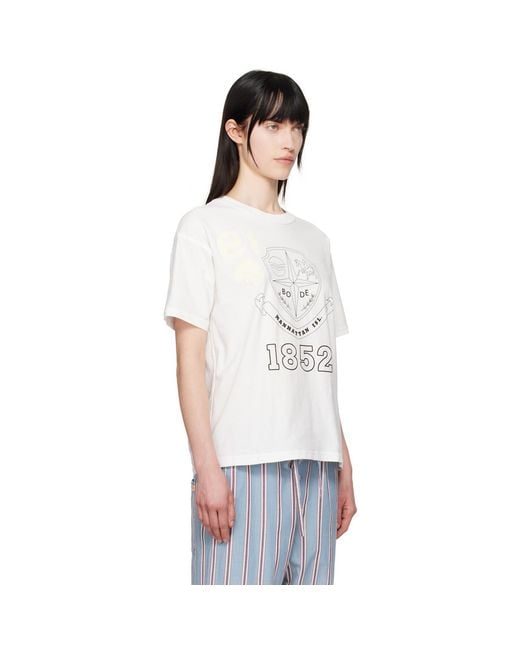 Bode White Crest Reversible T-Shirt