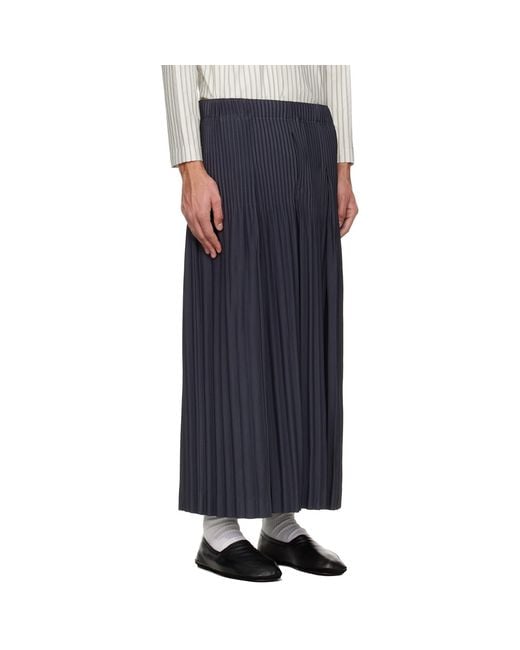 Homme Plissé Issey Miyake Black Monthly Colors December Trousers for men