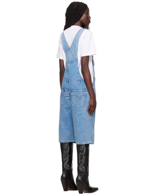 Moschino Jeans Blue Pocket Denim Overalls