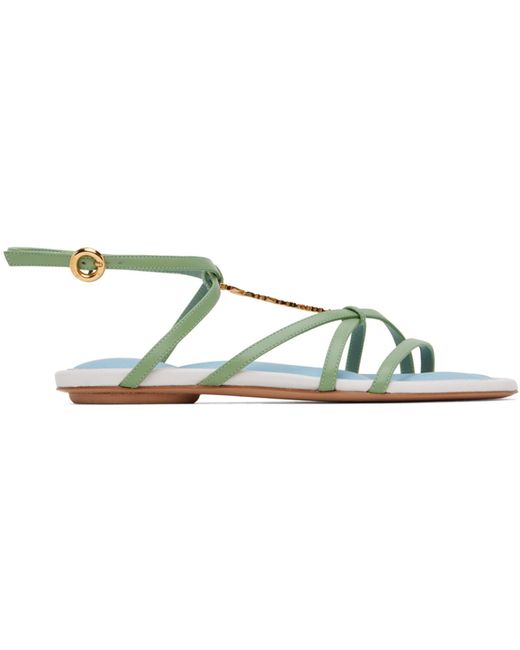 Jacquemus Black 'Les Sandales Pralu Plates' Sandals