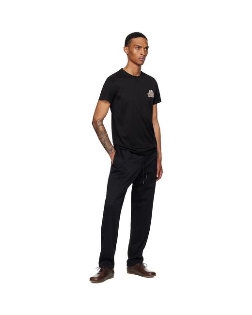 Moncler Black Logo Jogging Trousers for men