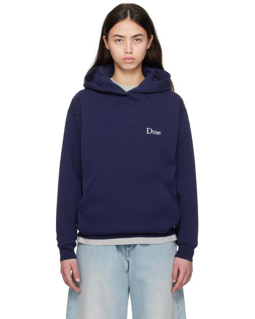 Dime ネイビー Classic Small Logo フーディ Blue
