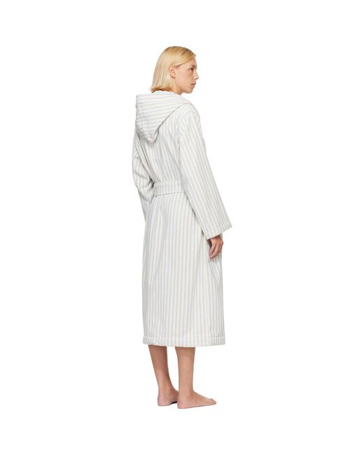 Tekla Gray Terry Hooded Bathrobe