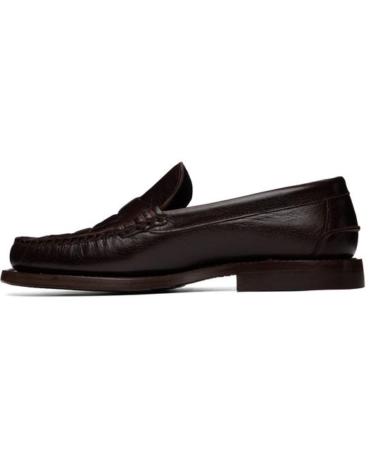 Hereu Black Nombela Waxed Loafers for men