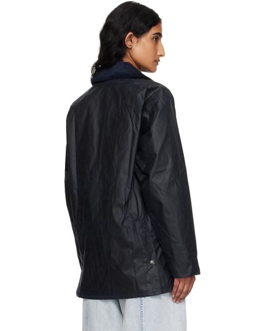 Blouson Bedale Bleu Marine En Coton Ciré Barbour en coloris Black