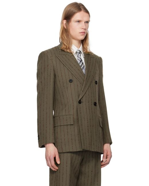 Burberry Multicolor Tailored Double-Breasted Blazer for men