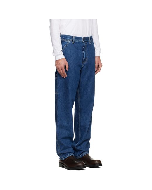 Carhartt Blue Single Knee Jeans for men