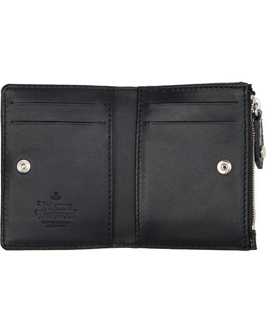 Vivienne Westwood Black Slim Flap Card Holder for men