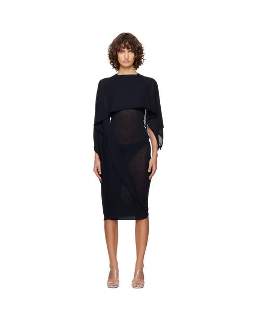 Paloma Wool Black Willy Midi Dress