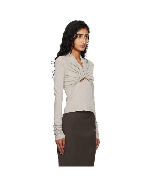 Rick Owens Multicolor Off- Concordians Allanah Ls T-Shirt
