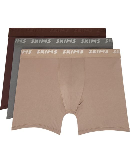 Skims Multicolor Three-Pack Stretch 5 Boxer Briefs for men