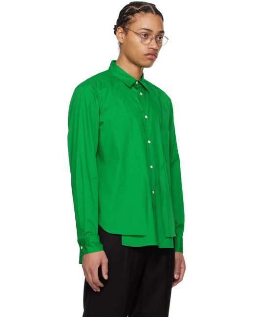 Chemise verte à fentes Comme des Garçons pour homme en coloris Green