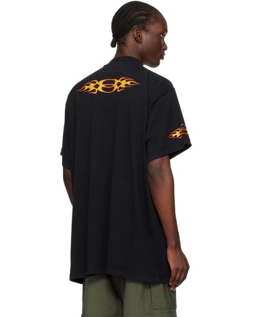 Balenciaga Black Burning Unity T-Shirt for men