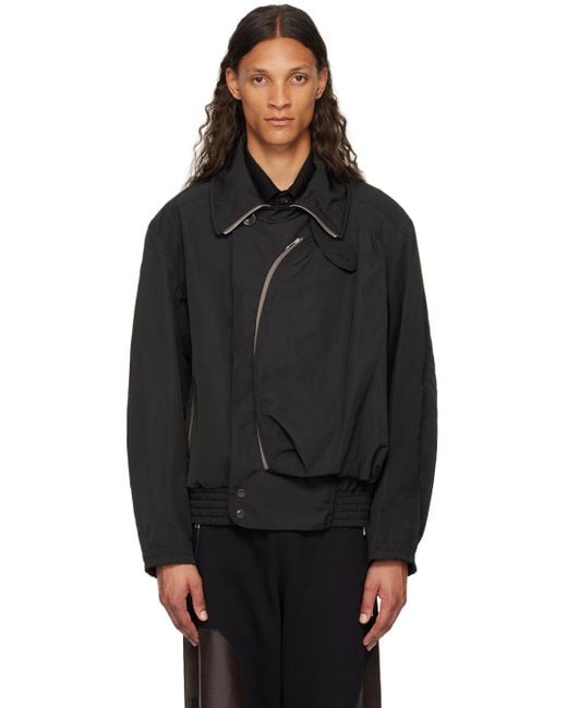 メンズ Dries Van Noten パデッド ジャケット ブラック | Lyst メンズ Dries Van Noten パデッド ジャケット ブラック | Lyst