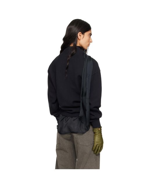 6397 Blue Draped Sweatshirt