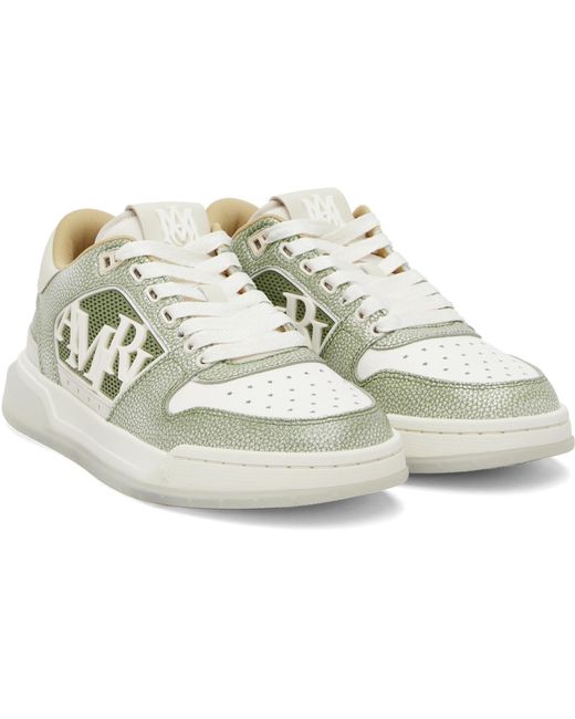 Amiri Black Pebbled Classic Low Sneakers for men