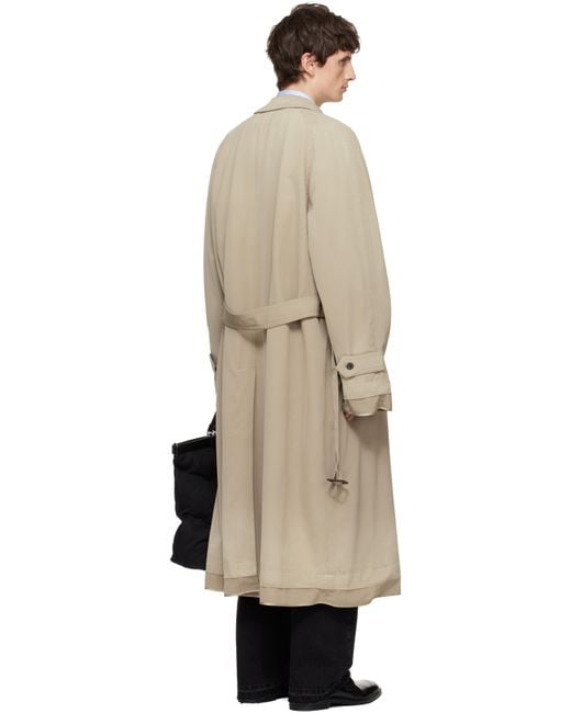 Maison Margiela Natural Belted Trench Coat for men