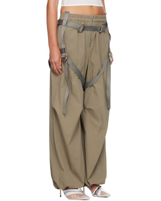 Dion Lee Natural Green Harness Flight Trousers