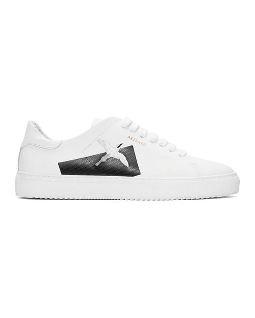 Axel Arigato White Clean 90 Bird-embroidered Leather Trainers for men
