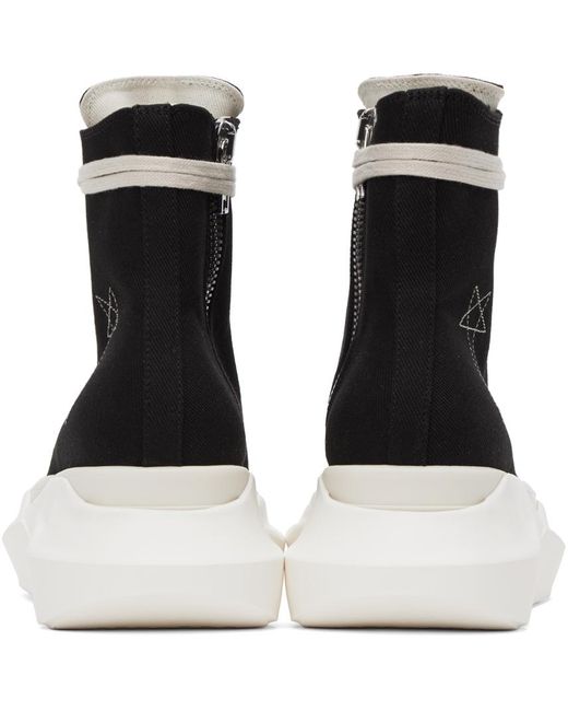 Rick Owens Black Abstract Sneakers