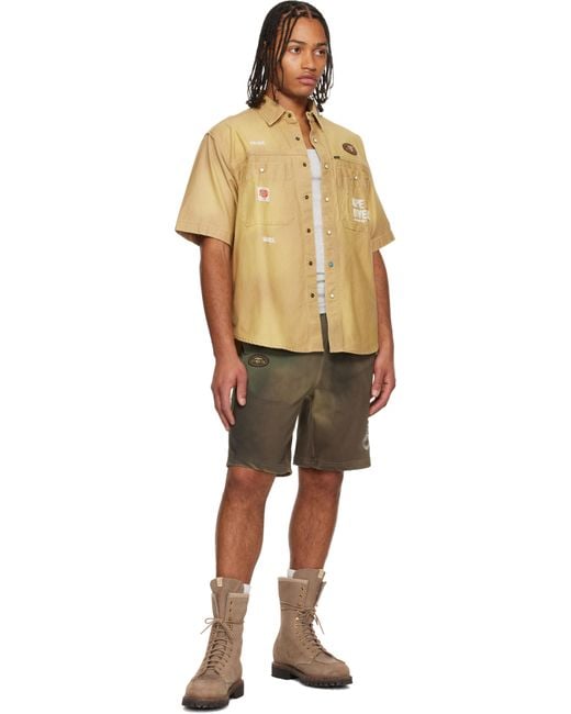 Aape By A Bathing Ape Multicolor Khaki Main Sweat Shorts for men